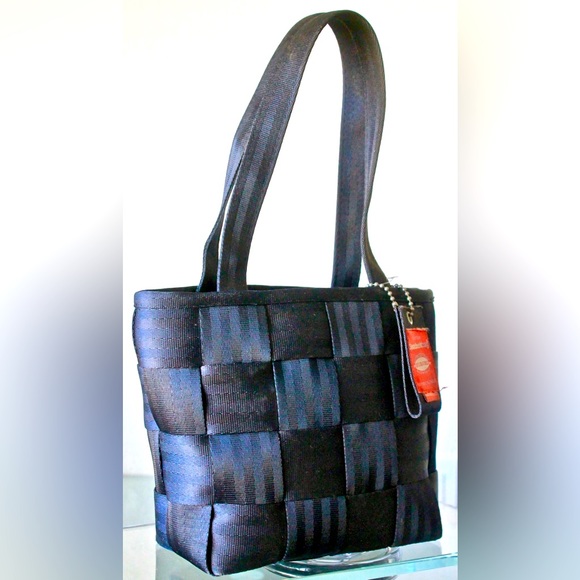 HARVEY’S SEATBELT BAG BLACK ORIGINAL 7 BY 11 VINTAGE - Picture 2 of 6